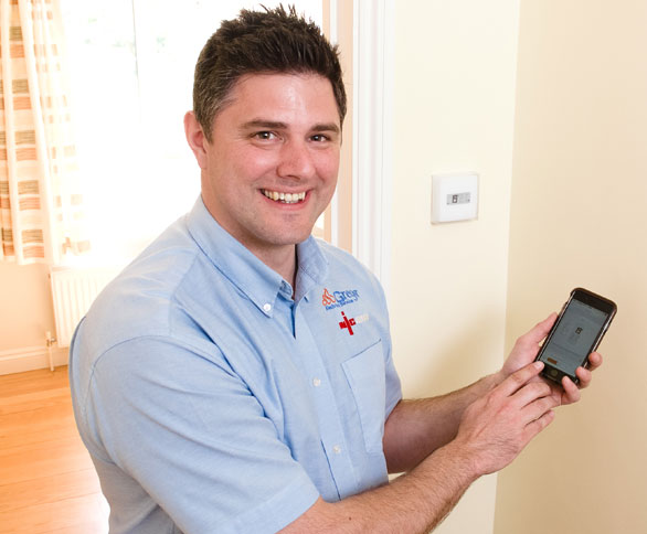 electrician with smart heating control
