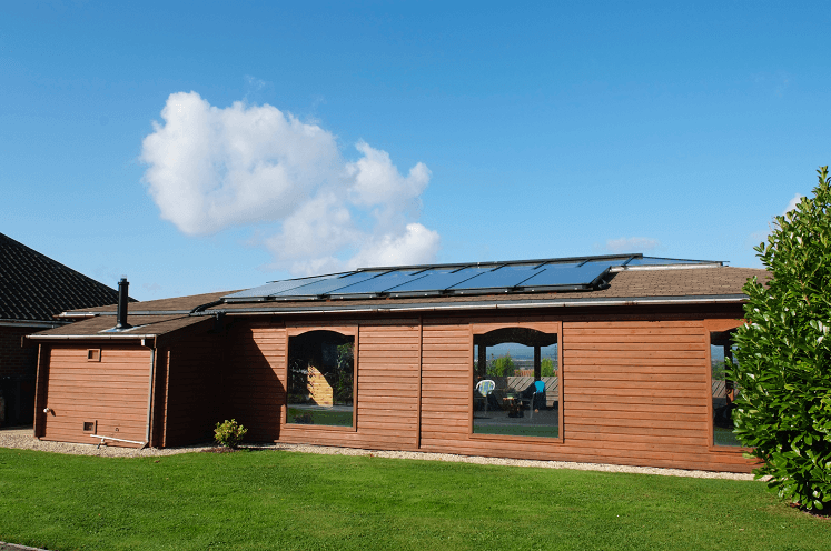 House with solar panels