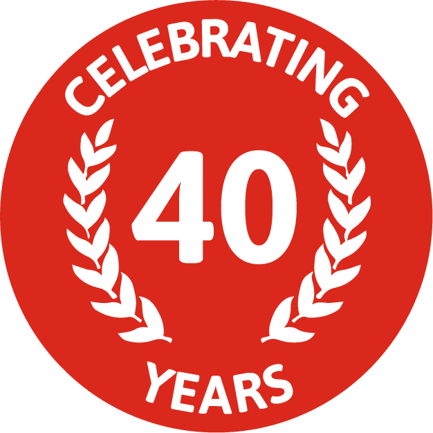 Forty years certificate logo