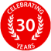 thirty years certificate logo
